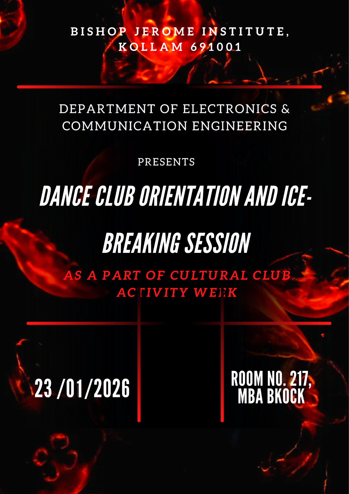 Dance Club Orientation and Ice-Breaking Session
